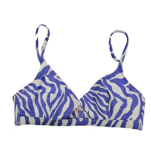 Shade‎ & Shore Women's Purple White Zebra Print Lined Underwire Bikini Top 34B